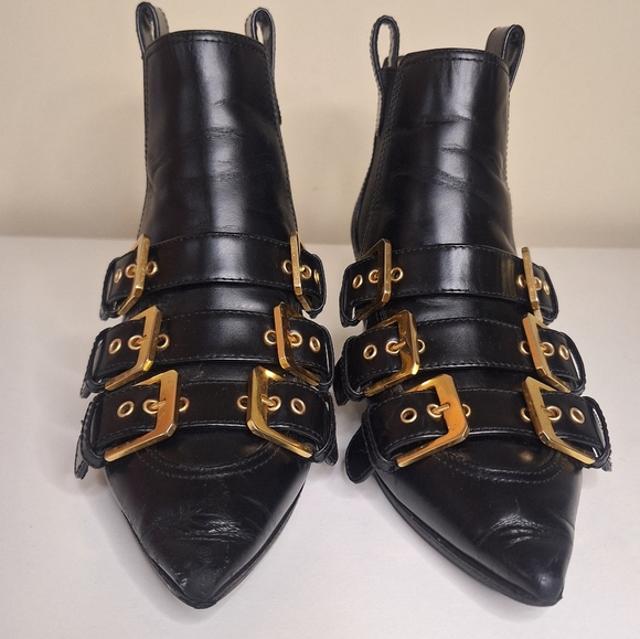 Laurence Dacade Paris Buckle Low Ankle Slip On Chelsea Style Boot EU 36 US 6 - Picture 2 of 11